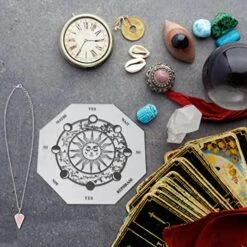 1set Crafts Pendant Necklace Home Board: Desktop Divination Pendulum Board Dowsing Pattern Desk Meditation Decor Message Star And Crystal Decoration Witch For Altar Moon 9 1set Crafts Pendant Necklace Home Board: Desktop Divination Pendulum Board Dowsing Pattern Desk Meditation Decor Message Star And Crystal Decoration Witch For Altar Moon -Peugeot Shop 51TIfZoVTDL