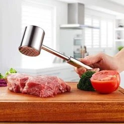 Zeerkeer Meat Tenderizer Hammer Tool Stainless Steel Dual-Sided Meat Mallet For Tenderizing Flattening Steak, Beef, Chicken, Pork And Poultry-Dishwasher Safe -Peugeot Shop 51TTvoQgrfL. AC