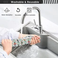 2 Pack Xmas Soldier Kitchen Faucet Drying Mat 15''x 6'' Dish Drain Drying Pad Christmas Nutcrackers Absorbent Splash Guard Behind Faucet Drip Catcher Protectors For Sink Bar Bathroom -Peugeot Shop 51TZsp85PvL