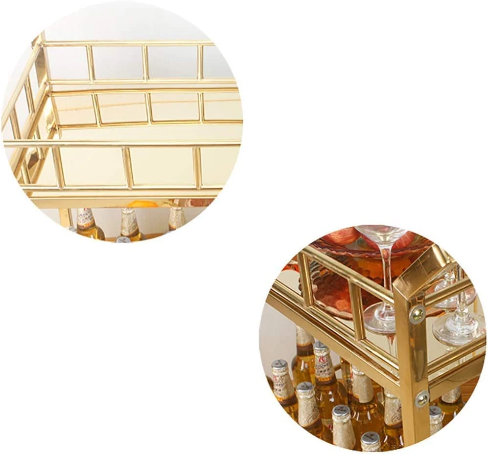 Functional Trolley Shopping Cart With Storage Box Restaurant Drink Cart Food Delivery Trolley Commercial Stainless Steel Double-Layer 4S Shop Tea Service Cart KTV Cart Mobile Wine Rack 2 Functional Trolley Shopping Cart With Storage Box Restaurant Drink Cart Food Delivery Trolley Commercial Stainless Steel Double-Layer 4S Shop Tea Service Cart KTV Cart Mobile Wine Rack - Image 2