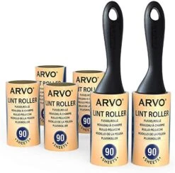 RVO Lint Roller, 2 Handles With 6 Rolls, 90 Sheets Per Roll, Removes Dust, Dirt, Dandruff, Pet Hair From Clothes, Furniture And Carpet. 14 RVO Lint Roller, 2 Handles With 6 Rolls, 90 Sheets Per Roll, Removes Dust, Dirt, Dandruff, Pet Hair From Clothes, Furniture And Carpet. -Peugeot Shop 51TnoTtdNYL. AC