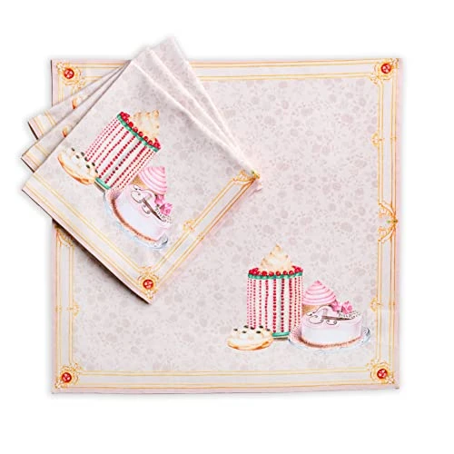 D' Hermine Napkins 100% Cotton Premium Set Of 4 Decorative Easter Cloth Napkin Washable Dinner Napkins For Holiday, Dinner, Wedding, Baby Shower & Dining - Pastries (20”x20”) 1 D' Hermine Napkins 100% Cotton Premium Set Of 4 Decorative Easter Cloth Napkin Washable Dinner Napkins For Holiday, Dinner, Wedding, Baby Shower & Dining - Pastries (20”x20”)