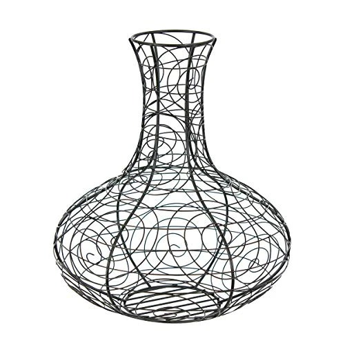 Oenophilia Metal Wine Cork Holder Collector, Wine Decanter Shaped, Black, Table Décor, Holds 200 Corks 2 Oenophilia Metal Wine Cork Holder Collector, Wine Decanter Shaped, Black, Table Décor, Holds 200 Corks - Image 2