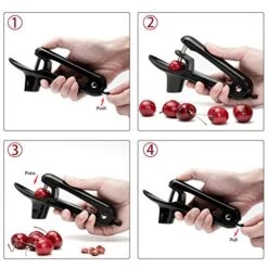 Cherry Pitter Tool Cherries Corer Pitter Tool Stainless Steel Fruit Pit Remover For Cherry Jam With Lock Design -Peugeot Shop 51U4o3XNvlL