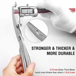 Heavy Duty Stainless Steel Poultry Shears, Premium Ultra Sharp Spring-Loaded Kitchen Food Scissors For Bone, Chicken, Meat, Fish, Seafood.BBQ Fork For Multiple Use(Silver) -Peugeot Shop 51UATROnsxL