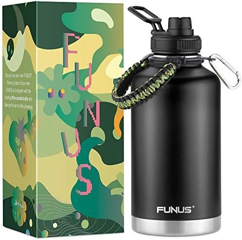 64oz Insulated Water Bottle (2 Lids) 64 Oz Vacuum Stainless Steel Water Bottle With Handle Flip Top Lid And Paracord BPA Free Metal Water Jug Sports Outdoor Camping 13 64oz Insulated Water Bottle (2 Lids) 64 Oz Vacuum Stainless Steel Water Bottle With Handle Flip Top Lid And Paracord BPA Free Metal Water Jug Sports Outdoor Camping - Image 13