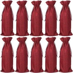 Burlap Wine Bags With Drawstrings, Wine Gift Bags - Reusable Bottle Bags Perfect For Travel, Wedding, Birthday, Housewarming And Dinner Party(Red) 21 Burlap Wine Bags With Drawstrings, Wine Gift Bags - Reusable Bottle Bags Perfect For Travel, Wedding, Birthday, Housewarming And Dinner Party(Red) -Peugeot Shop 51UISSdLbbL. AC