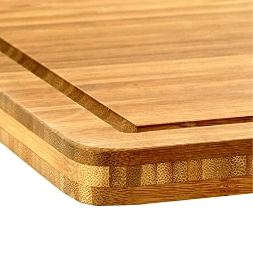Bamboo Burner Cover Cutting Board, 3-Ply, Large, Square - Grooved/Flat (20"x20"x0.75") 3 Bamboo Burner Cover Cutting Board, 3-Ply, Large, Square - Grooved/Flat (20"x20"x0.75") - Image 3
