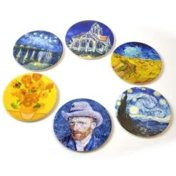 Coasters For Drinks Ceramic Van Gogh Art Coasters Set - Use 6 Famous Van Gogh Paintings, Unique Housewarming Gifts For New Home Decorative By WOWDING 11 Coasters For Drinks Ceramic Van Gogh Art Coasters Set - Use 6 Famous Van Gogh Paintings, Unique Housewarming Gifts For New Home Decorative By WOWDING -Peugeot Shop 51URCPOaRNL