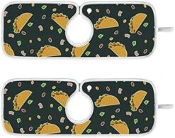 2 Pack Kitchen Faucet Mat Absorbent Washable Sink Splash Guard Faucet Drip Drying Mat Bar Countertop Water Catcher Mat Large 30x5 Inch Cute Cartoon Contrast Mexican Tacos -Peugeot Shop 51UUox1iGKL. AC