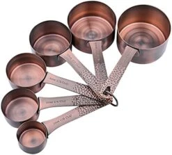Measuring Cups And Spoons Set, Copper Measuring Cups And Spoons Set, Stainless Steel Measuring Cups And Spoons, Copper Plated Measuring Cups Spoons, 6 Measurer Cups, 7 Measurement Spoons -Peugeot Shop 51UWMN6qDZS. AC