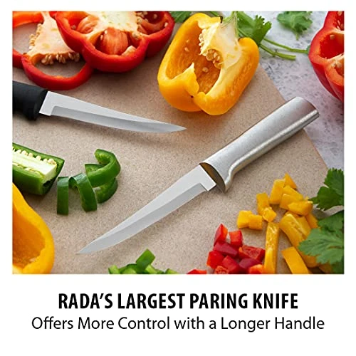 Ada Cutlery Super Parer Paring Knife – Stainless Steel Blade With Silver Aluminum Handle, 8-3/8 Inches 2 Ada Cutlery Super Parer Paring Knife – Stainless Steel Blade With Silver Aluminum Handle, 8-3/8 Inches - Image 2