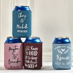 Customized Wedding Can Coolers Personalized Wedding Favors Monogram Can Holders (Custom – Assorted, 100 Can Cooler) -Peugeot Shop 51Ucm3YjjXS