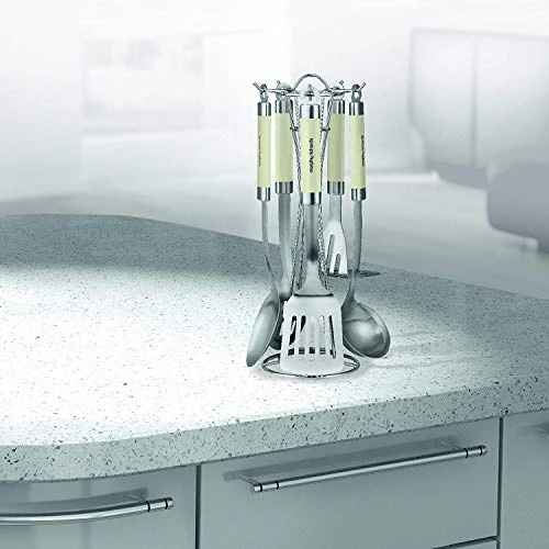 Morphy Richards Accents Tool Set, Stainless Steel, Ivory Cream, 5 Piece 3 Morphy Richards Accents Tool Set, Stainless Steel, Ivory Cream, 5 Piece - Image 3