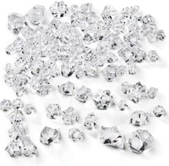 Fake Ice Cubes, 4.4Lbs 1,000PCS Acrylic Ice Cubes Clear Rocks Fake Diamonds Clear Acrylic Vase Filler Plastic Crystals Clear Fake Crushed Ice Rocks Acrylic Gems -Peugeot Shop 51Uzr1YBdXL. AC