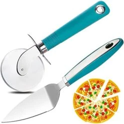 Webake Pizza Cutter Wheel Pie Serve Set, Large Pizza Slicer Stainless Steel Pie Cake Cutter With Non-slip Green Handle, Ideal For Cake Pizza Pies Dough Fudge 9 Webake Pizza Cutter Wheel Pie Serve Set, Large Pizza Slicer Stainless Steel Pie Cake Cutter With Non-slip Green Handle, Ideal For Cake Pizza Pies Dough Fudge -Peugeot Shop 51V4SjjGsS. AC