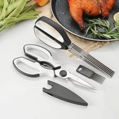 Kitchen Shears By Gidli - Lifetime Replacement Warranty- Includes Herb Scissors As A Bonus - Heavy Duty Stainless Steel Multipurpose Ultra Sharp Utility Scissors -Peugeot Shop 51V4UJisQFL