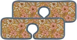 15" Microfiber Cloth Kitchen Faucet Absorbent Mat Splash Guard Drip Water Catcher Countertop Drying Protector Pads Faucet Behind For Bedroom Farmhouse Bright Cute Floral Print -Peugeot Shop 51VVhhv43yL. AC