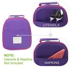 Yodo Kids Insulated Lunch Tote Bag With Name Tag For Girls, Butterfly 10 Yodo Kids Insulated Lunch Tote Bag With Name Tag For Girls, Butterfly -Peugeot Shop 51VlGzz4foL