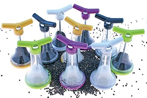 Culbuto Rock N' Roll Salt Mill, 8", White 2 Culbuto Rock N' Roll Salt Mill, 8", White - Image 2