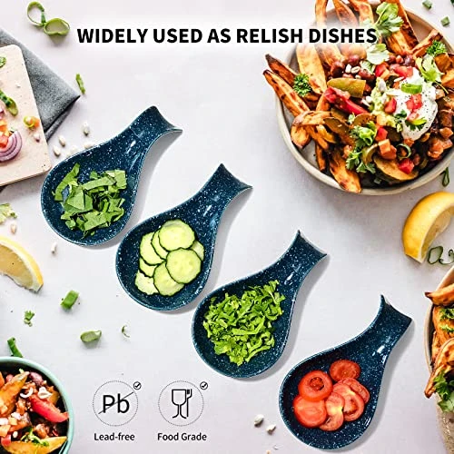 Kitchen Spoon Rest - Cooking Spoon Holder For Stove Top White Coffee Spoon Rest Ceramic Spoon Holder For Kitchen Counter, Kitchen Decor For Counter, Coffee Bar Accessories (Nave Blue) 5 Kitchen Spoon Rest - Cooking Spoon Holder For Stove Top White Coffee Spoon Rest Ceramic Spoon Holder For Kitchen Counter, Kitchen Decor For Counter, Coffee Bar Accessories (Nave Blue) - Image 5