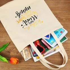 Frienda 2 Pcs Teacher Tote Bags Canvas Teacher Appreciation Bags For Women Reusable Teacher Gift Bag For School Supplies 15 Frienda 2 Pcs Teacher Tote Bags Canvas Teacher Appreciation Bags For Women Reusable Teacher Gift Bag For School Supplies -Peugeot Shop 51W0Yk9OlkL