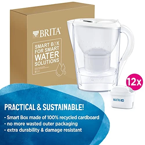 Brita Jahrespaket Cool Weiß Marella Water Filter Jug Annual Pack Maxtra (Pack Of 12), White 2 Brita Jahrespaket Cool Weiß Marella Water Filter Jug Annual Pack Maxtra (Pack Of 12), White - Image 2