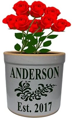 2 Gallon Personalized Stoneware Crock - Wedding Tulip -Peugeot Shop 51W7Kix4GbL