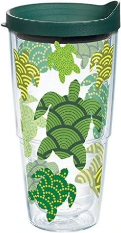 Tervis Turtle Pattern Made In USA Double Walled Insulated Tumbler Cup Keeps Drinks Cold & Hot, 16oz, Classic -Peugeot Shop 51WAIfUk gL. AC