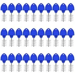 FERRODAY Beer Faucet Tap Plug Brush Plug For Beer Faucet Draft Beer Tap Cover Tap Plugs Beer Brush Plug Beer Faucet Brush Caps Cover Beer Faucet Cleaning Brush - 30 Count Blue Tap Brush Plug