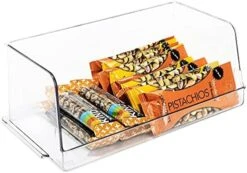 Ckable Household Bin - Set Of 2 - 4.75 X 9.5 Inch - Open Front - BPA Free Plastic Resin - Food, Fridge, Freezer, Cabinet, Food, Pantry, Storage - Kitchen Organizer - Clear -Peugeot Shop 51WBppURW6S. AC