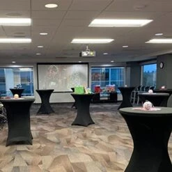 4 Pack 30x42 Inch Highboy Spandex Cocktail Table Covers Black, Cocktail Table Spandex Covers, Fitted Stretch Cocktail Table Tablecloth For Round Tables (4PC 30X42 Black) -Peugeot Shop 51WEdcCD4kL