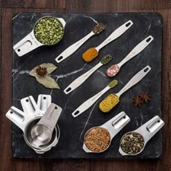 Nless Steel Measuring Cups And Spoons Set By Vita Saggia; Elegant Kitchen Measuring Set - Features 6 Narrow And Stackable Spoons And 7 Nesting Cups For Easy Storage For Dry And Liquid Ingredients -Peugeot Shop 51WIgzcuYPL