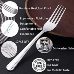 Dinner Forks Set Of 12,Dominion Heavy Duty Forks,Stainless Steel Silverware Table Forks Mirror Polished Forks For Kitchen, Matching Spoons Or Knifes, Commercial Restaurant Easy To Clean, 7 Inches -Peugeot Shop 51WQ6PbzmTL