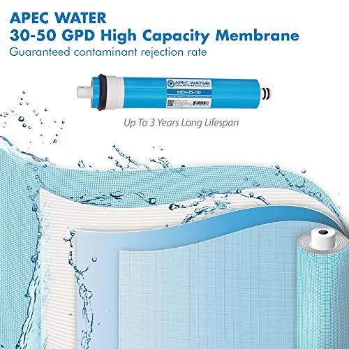 APEC Water Systems FILTER-MAX-ES50 50 GPD High Capacity Complete Replacement Filter Set For Essence Series Reverse Osmosis Water Filter System Stage 1-5 2 APEC Water Systems FILTER-MAX-ES50 50 GPD High Capacity Complete Replacement Filter Set For Essence Series Reverse Osmosis Water Filter System Stage 1-5 - Image 2