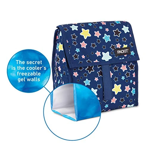 Freezable Lunch Bag With Zip Closure, Bright Stars 2 Freezable Lunch Bag With Zip Closure, Bright Stars - Image 2