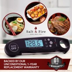 Digital Instant Read Meat Thermometer For Grill And Cooking - 2 In 1 Accurate BBQ Temperature Probe With Alarm Function And Backlit LCD Screen - Includes A Wired Oven Safe Meat Thermometer Probe 13 Digital Instant Read Meat Thermometer For Grill And Cooking - 2 In 1 Accurate BBQ Temperature Probe With Alarm Function And Backlit LCD Screen - Includes A Wired Oven Safe Meat Thermometer Probe -Peugeot Shop 51X1j6ZFlmS