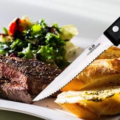 6-piece Steak Knife Set Serrated Stainless Steel Sharp Blade Flatware Steak Knives -Peugeot Shop 51X8PmdmmCL