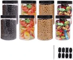 12 Pack 16 Oz Plastic Jars With Lids, Extra Labels, 1 Pen, Clear PET Seal Jar For Food Storage,Wide Opening Storage Jar For Dry Food, Peanut, Powder, Kitchen & Craft Storage By ZMYBCPACK -Peugeot Shop 51XEhYf1i8L. AC
