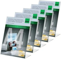 Sigel IGEL TA230 Sign Holder, Slanted, For A4, With Business Card Compartment, Acrylic, Transparent, 5 Pcs. 14 Sigel IGEL TA230 Sign Holder, Slanted, For A4, With Business Card Compartment, Acrylic, Transparent, 5 Pcs. -Peugeot Shop 51XICPlIU7L. AC