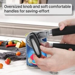 Can Opener Manual, UHIYEE Hand Held Can Opener Heavy Duty- Anti-Slip Grip, Sharp Cutting Wheel, Magnetic Lids Lifter - Perfect For Seniors With Arthritis -Peugeot Shop 51XRIWghU7L