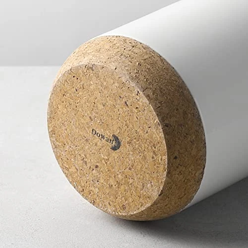 DOWAN Utensil Holder For Kitchen Counter, 7.5 Inches White Cooking Utensil Holder With Thicken Recycled Wooden Cork Mat, DIY Gifts For Moms And Grandma, Kitchen Decor, 3 DOWAN Utensil Holder For Kitchen Counter, 7.5 Inches White Cooking Utensil Holder With Thicken Recycled Wooden Cork Mat, DIY Gifts For Moms And Grandma, Kitchen Decor, - Image 3