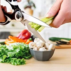 Kitchen Scissors Heavy Duty Sharp Herb Scissors, Multipurpose Cooking Scissors, Utility Stainless Steel Scissor, Kitchen Shears For Chicken Poultry Fish Meat Vegetables Herbs BBQ Nuts (Black & White) 8 Kitchen Scissors Heavy Duty Sharp Herb Scissors, Multipurpose Cooking Scissors, Utility Stainless Steel Scissor, Kitchen Shears For Chicken Poultry Fish Meat Vegetables Herbs BBQ Nuts (Black & White) -Peugeot Shop 51XWBvPNgfL