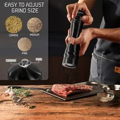 Pepper Grinder Salt Pepper Mill - Wooden Refillable Pepper Mill Grinder Durable Salt And Pepper Grinder With Adjustable Coarseness Easy To Use For Cooking Serving And BBQ 8inch 10 Pepper Grinder Salt Pepper Mill - Wooden Refillable Pepper Mill Grinder Durable Salt And Pepper Grinder With Adjustable Coarseness Easy To Use For Cooking Serving And BBQ 8inch -Peugeot Shop 51XWIFweWaL