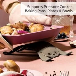 Scaredy Cat Trivets For Hot Dishes Non Slip Heat Resistant Silicone Pot Holders & Trivet For Kitchen Counter - Cute Kitchen Accessories & Funny Cat Gifts - Hot Pot Holder For Wood Tables -Peugeot Shop 51XWnmkGqGL