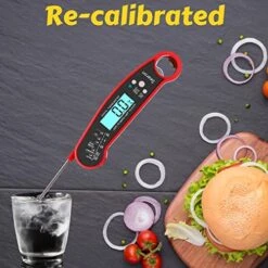 Meat Thermometer For Cooking - FT002R Instant Read Food Thermometer For Kitchen BBQ Grilling Smoker Baking Turkey. (Red + Black) 12 Meat Thermometer For Cooking - FT002R Instant Read Food Thermometer For Kitchen BBQ Grilling Smoker Baking Turkey. (Red + Black) -Peugeot Shop 51XgSTmmi5L