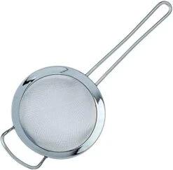 Fine Mesh Strainer With Polished Rim And Handle, Silver, 3-Inch, 8cm Diameter -Peugeot Shop 51Xkq8E18gL. AC