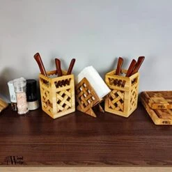 , Premium Utensil Holder 2 Set In Rustic Wood For Farmhouse Kitchen Decor, Countertop Organizer And Cooking Tools Storage, 100% Ash Wood 8 , Premium Utensil Holder 2 Set In Rustic Wood For Farmhouse Kitchen Decor, Countertop Organizer And Cooking Tools Storage, 100% Ash Wood -Peugeot Shop 51Xo3bIiKhL