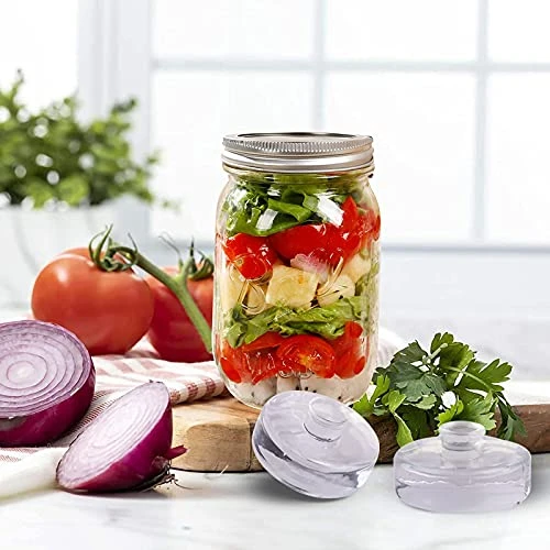 Eleganttime 4 Pack Easy Grip Handle Glass Fermentation Weights Great Mason Jar Wide Mouth Canning Fermenting Pickling Sourkrout Kraut Weight Fermentation Kit Gift Box 4 Eleganttime 4 Pack Easy Grip Handle Glass Fermentation Weights Great Mason Jar Wide Mouth Canning Fermenting Pickling Sourkrout Kraut Weight Fermentation Kit Gift Box - Image 4