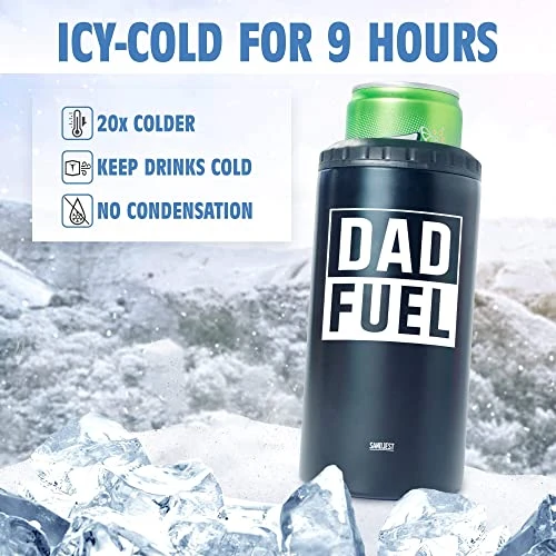 4-in-1 Dad Tumbler Gifts For Dad From Daughter Son - 12oz Dad Fuel Can Cooler Tumblers Travel Mug Cup - Stainless Steel Insulated Cans Coozie Christmas, Birthday, Father's Day Gift For Daddy 4 4-in-1 Dad Tumbler Gifts For Dad From Daughter Son - 12oz Dad Fuel Can Cooler Tumblers Travel Mug Cup - Stainless Steel Insulated Cans Coozie Christmas, Birthday, Father's Day Gift For Daddy - Image 4